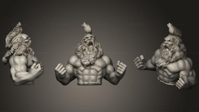 Бюсты монстры и герои (Крик Баффа, BUSTH_0502) 3D модель для ЧПУ станка